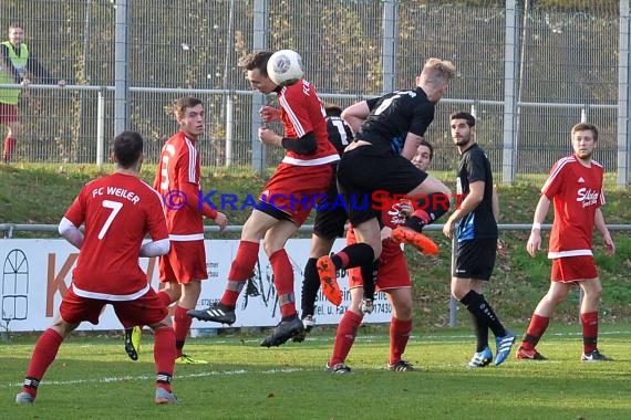 Kreisklasse A FC Weiler vs SPG Kirchardt/Grombach 05.11.2017 (© Kraichgausport / Loerz)